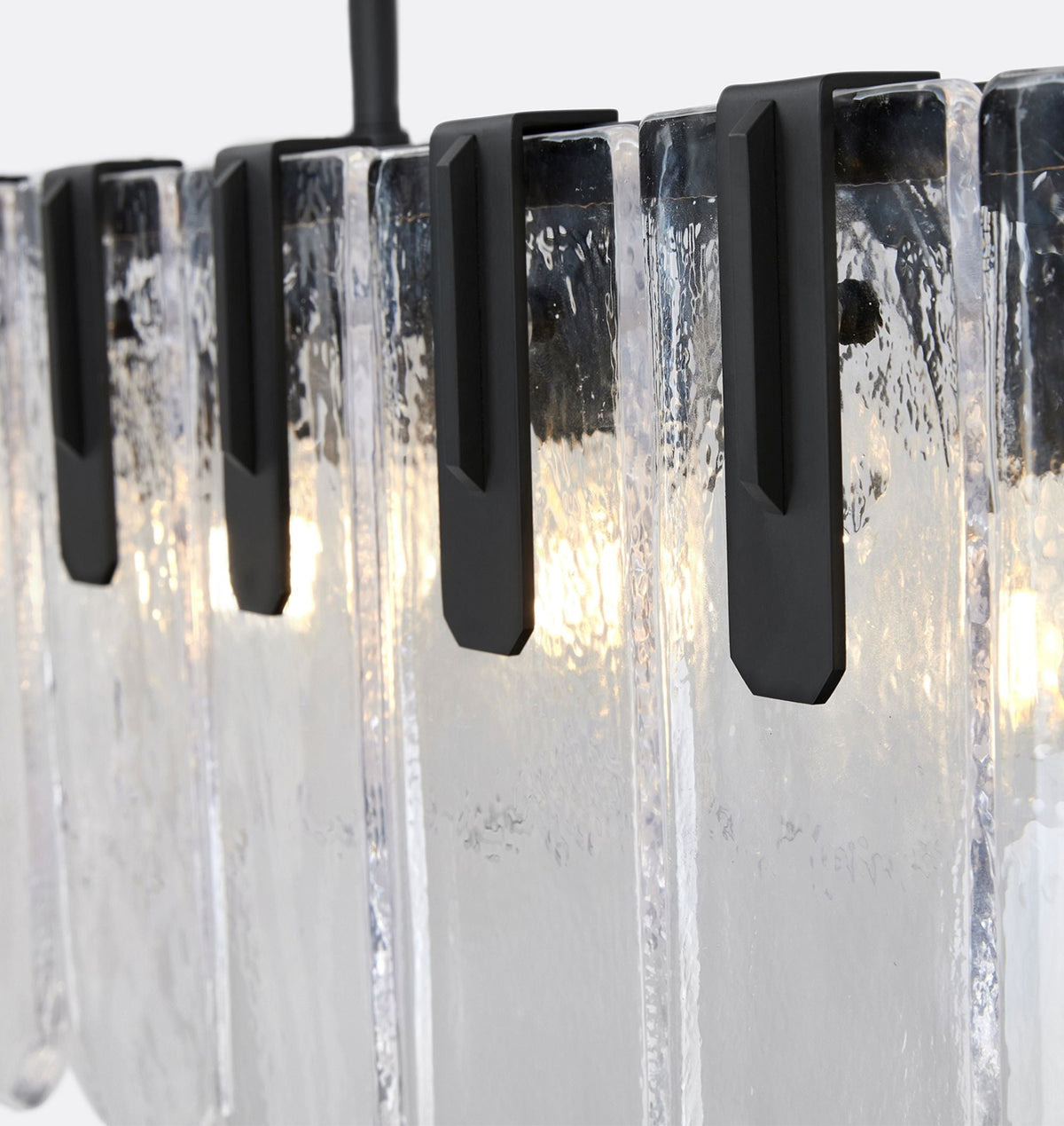 Nadia Glass Linear Chandelier 42" Width