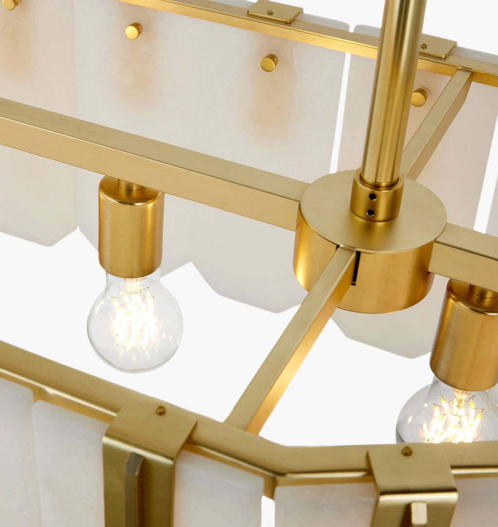 Nadia Alabaster Linear Chandelier 42" Width