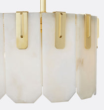 Nadia Alabaster Linear Chandelier 42" Width