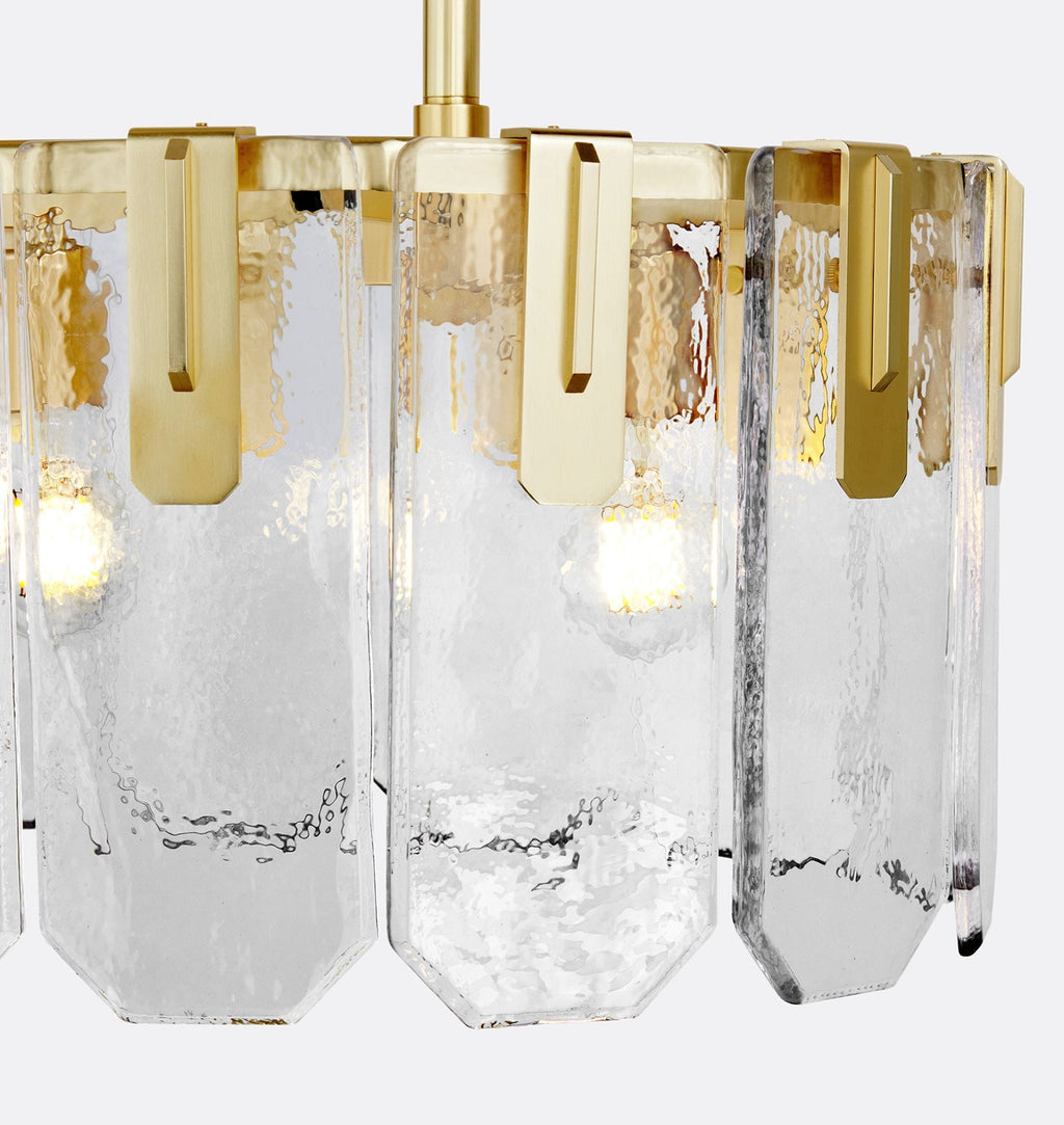 Nadia Glass Linear Chandelier 42" Width