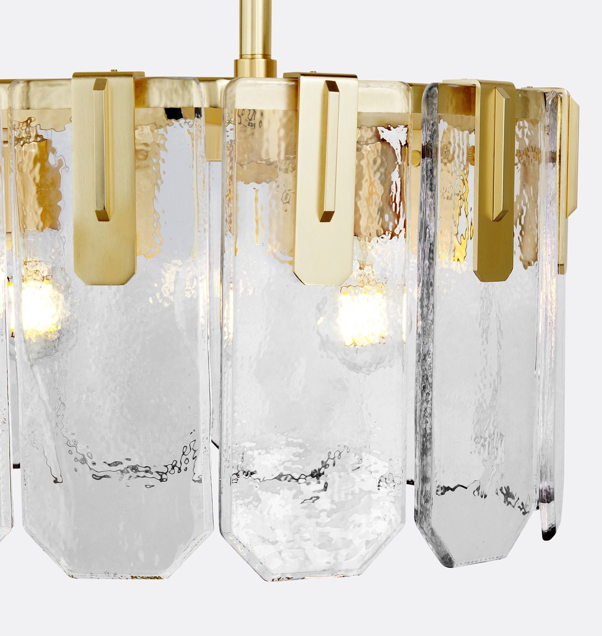 Nadia Glass Linear Chandelier 42" Width