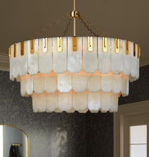 Nadia Alabaster Chandelier 30" 41"