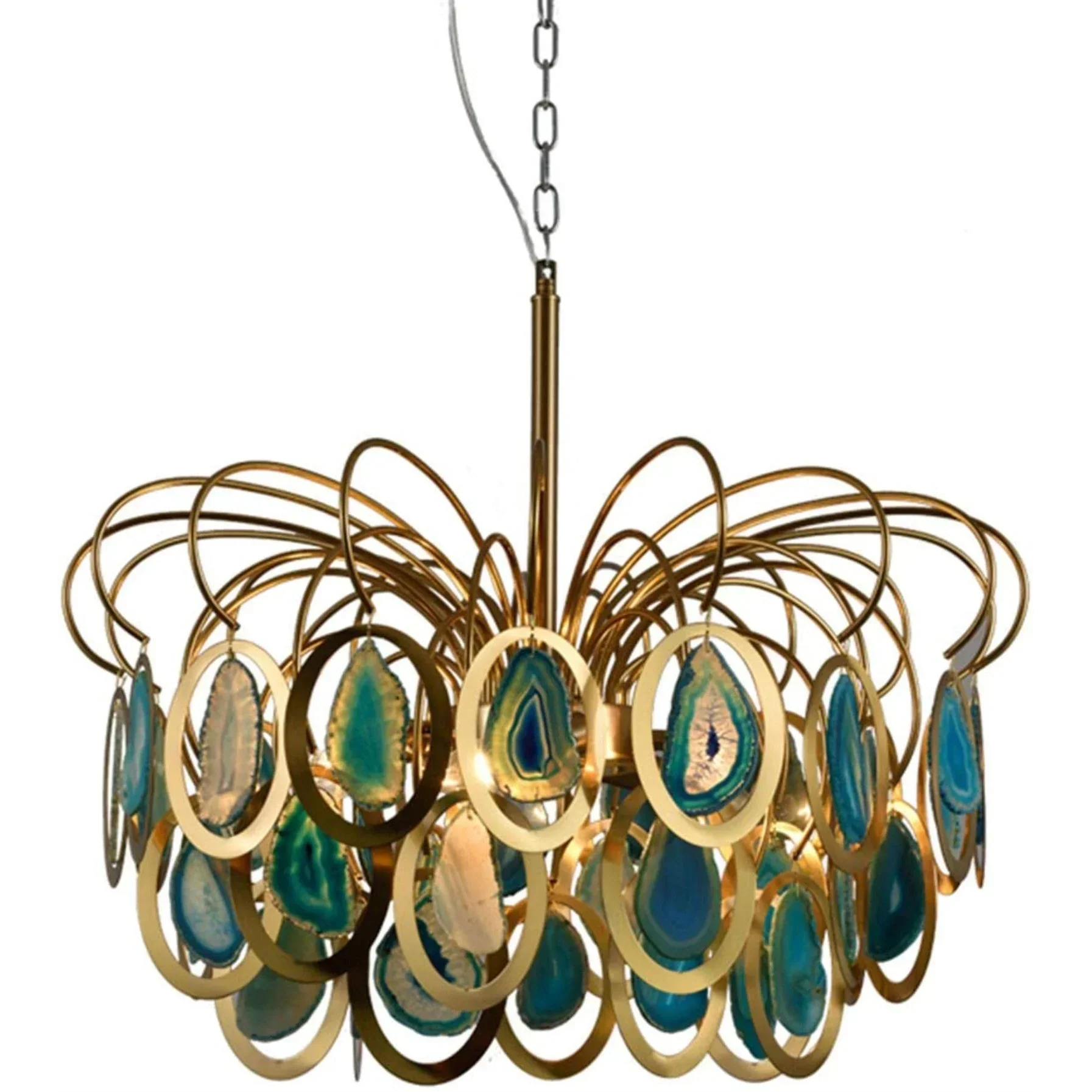 ETERNA NATURAL AGATE MODERN CHANDELIER 21'' 33''D
