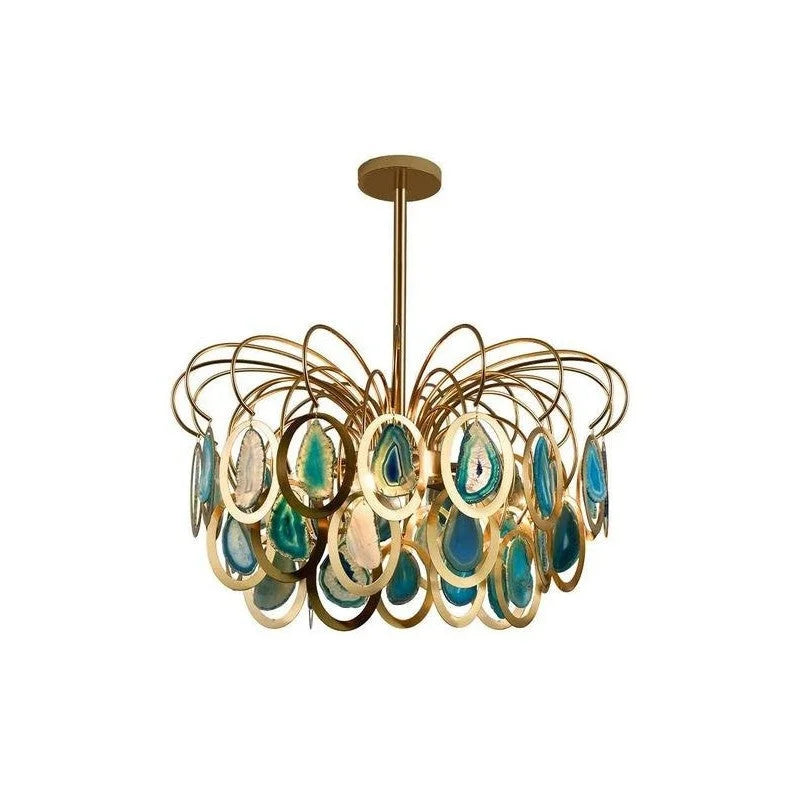 ETERNA NATURAL AGATE MODERN CHANDELIER 21'' 33''D