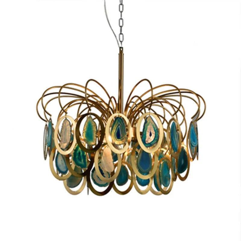 ETERNA NATURAL AGATE MODERN CHANDELIER 21'' 33''D