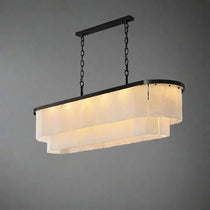 AURA NATURAL ALABASTER CHANDELIER 39" 47"L