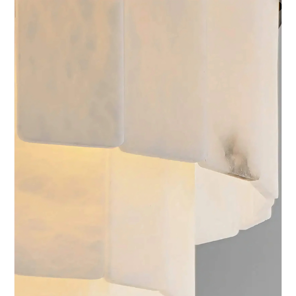 AURA NATURAL ALABASTER CHANDELIER 39" 47"L