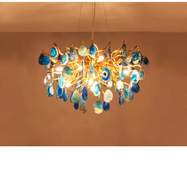 ETERNA NATURAL GREEN AGATE CHANDELIER 23'' 27''D