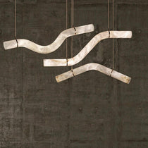 Glacera Simplicity Alabaster Curved Chandelier