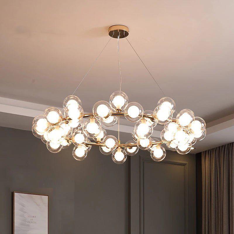 Modern Glass Round Chandelier  For Living Room
