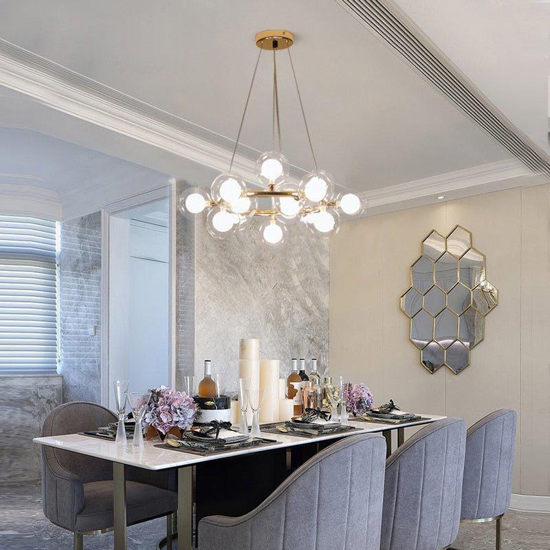 Modern Glass Round Chandelier  For Living Room