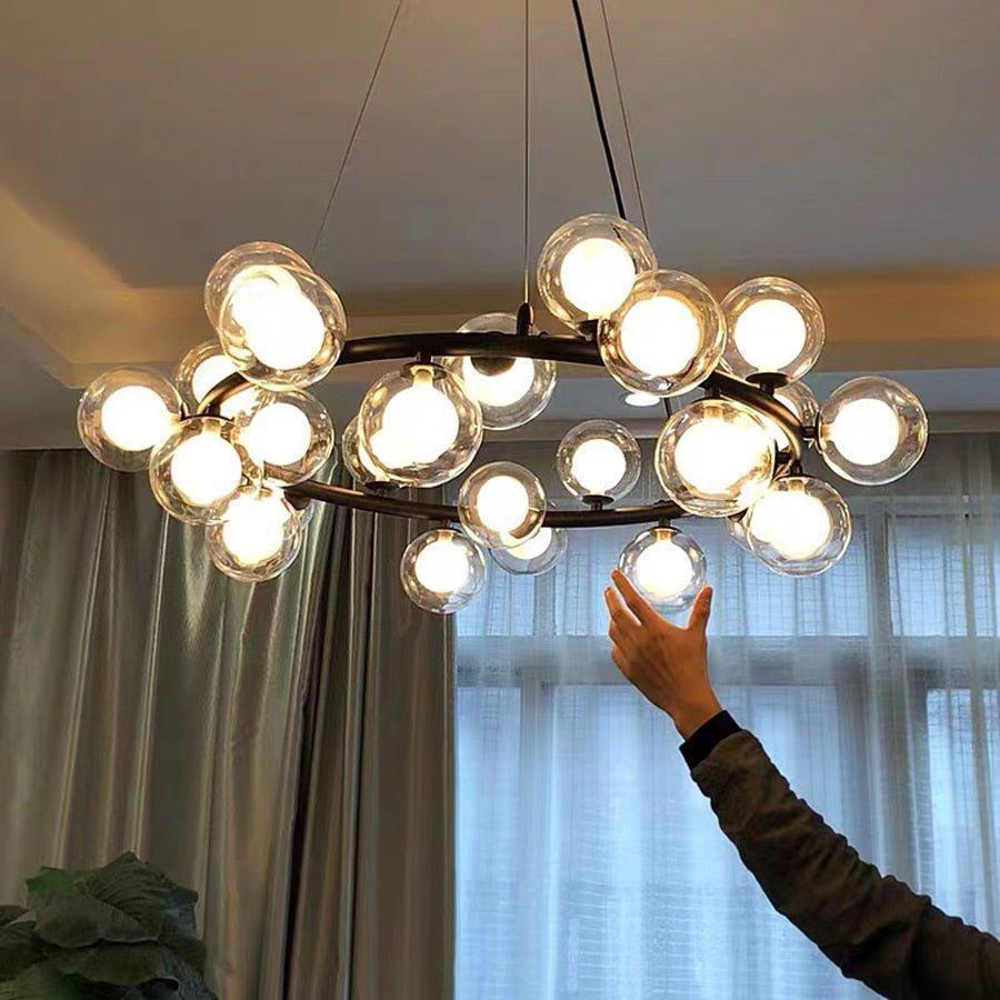 Modern Glass Round Chandelier  For Living Room Main image
