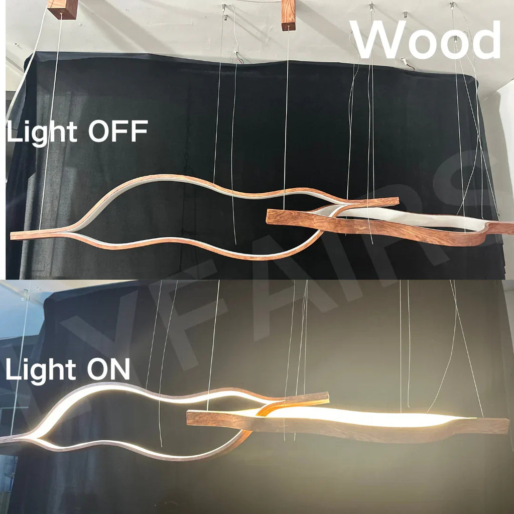 Modern Simple Aluminum Waving Chandelier