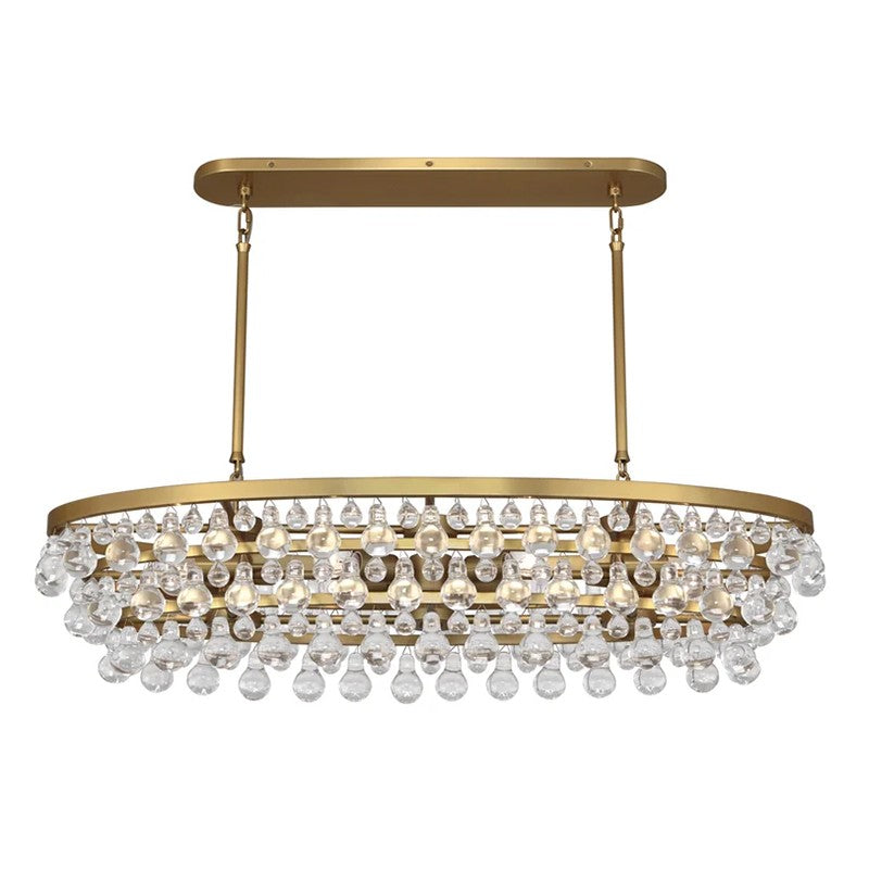 Abe Waterdrop Crystal Oval Chandelier 43"