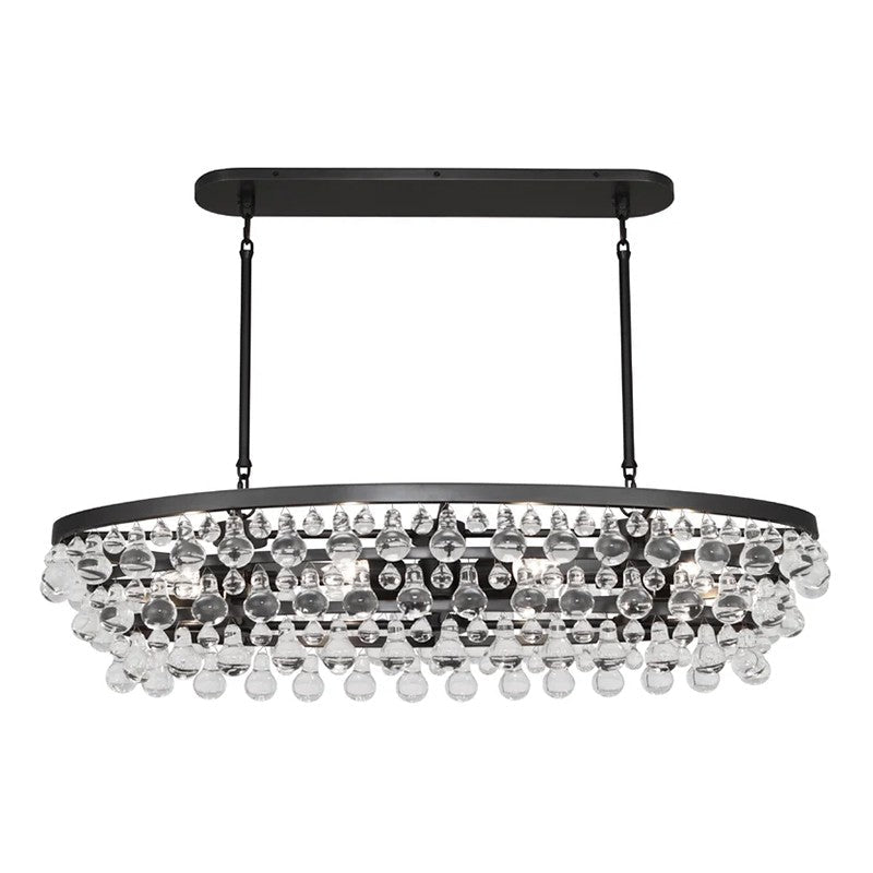 Abe Waterdrop Crystal Oval Chandelier 43"
