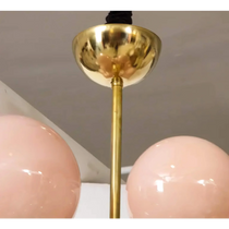 MURANO LUMINA PINK GLASS GLOBE CHANDELIER 31.5"D