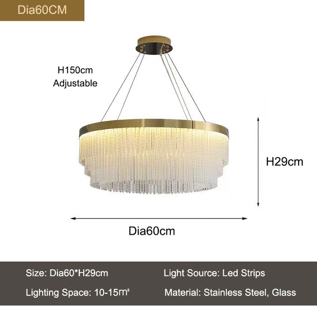 Iver Glass Modern Chandelier