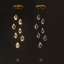 Stones Multiple Irregular Crystal Chandelier