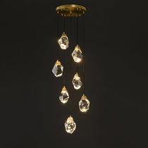 Stones Multiple Irregular Crystal Chandelier