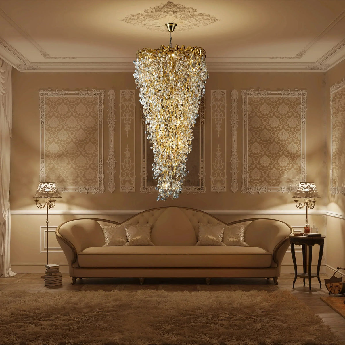 New Modern Light Luxury Branch Crystal Chandelier for Dining /Living Room