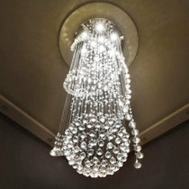 Classic Streamlined Clear Crystal Chandelier