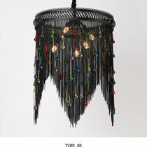 Black Chain Tassel Chandelier
