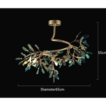 RADIANCE REAL AGATE FIREFLY CHANDELIER 25.6" 29" 43"D