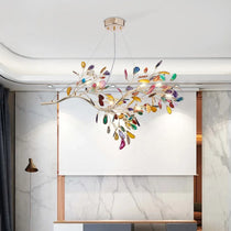 RADIANCE REAL AGATE FIREFLY CHANDELIER 25.6" 29" 43"D