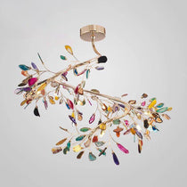 RADIANCE REAL AGATE FIREFLY CHANDELIER 25.6" 29" 43"D
