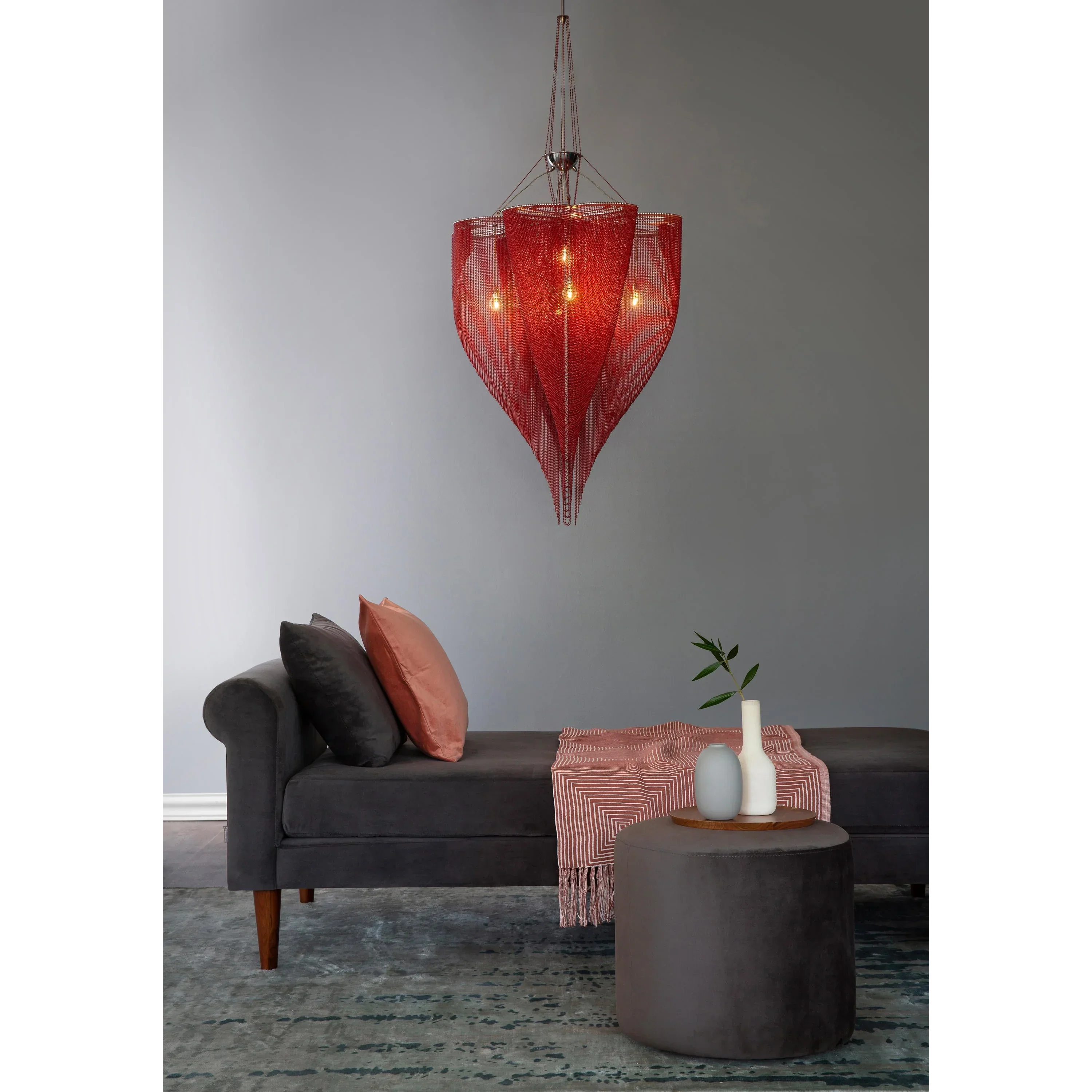 DRIFT ROSE GOLD CLOVER MESH CHANDELIER 16" 20" 24" 32" 39"D