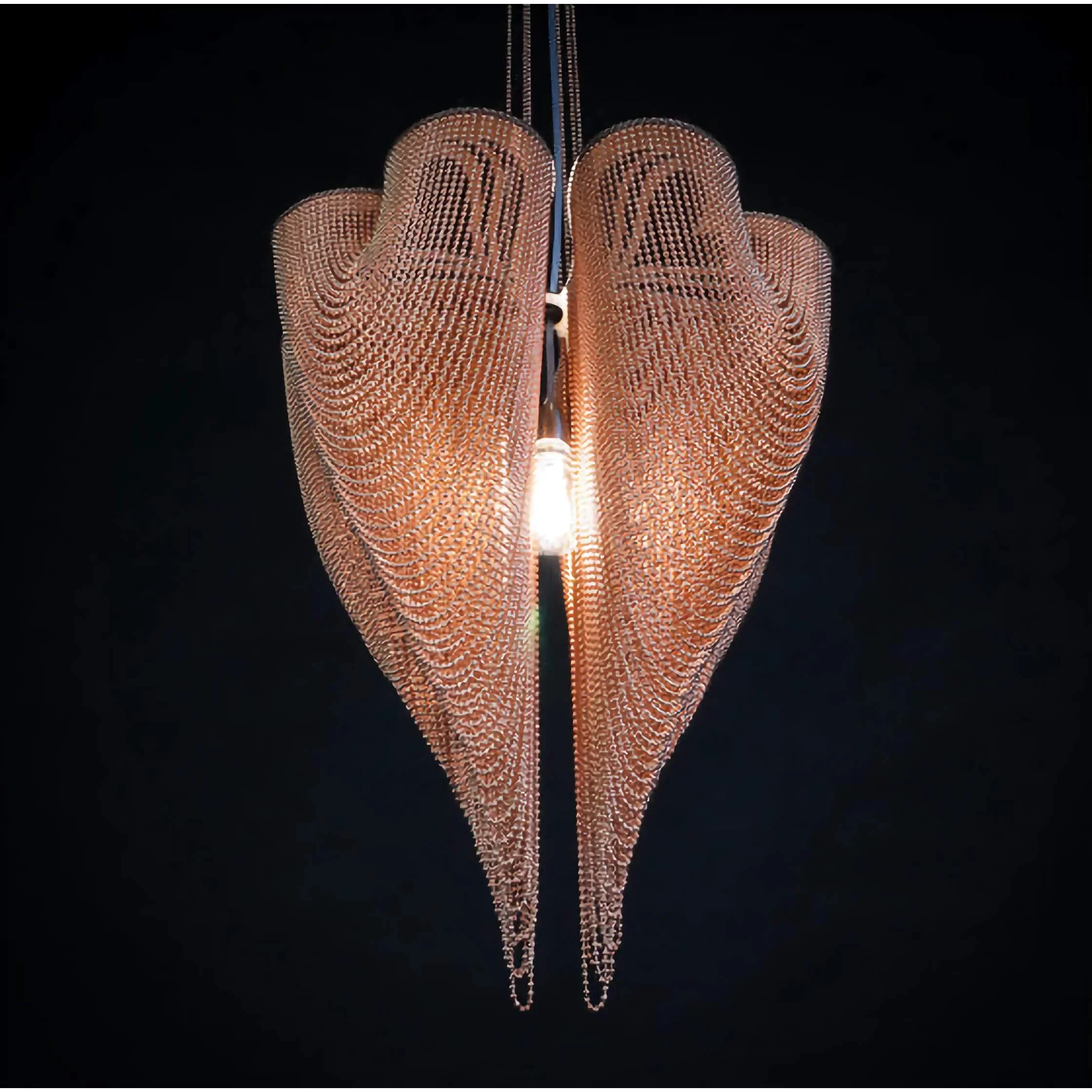 DRIFT ROSE GOLD CLOVER MESH CHANDELIER 16" 20" 24" 32" 39"D