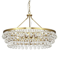 Abe Waterdrop Crystal Round Chandelier 35"