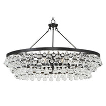 Abe Waterdrop Crystal Round Chandelier 35"