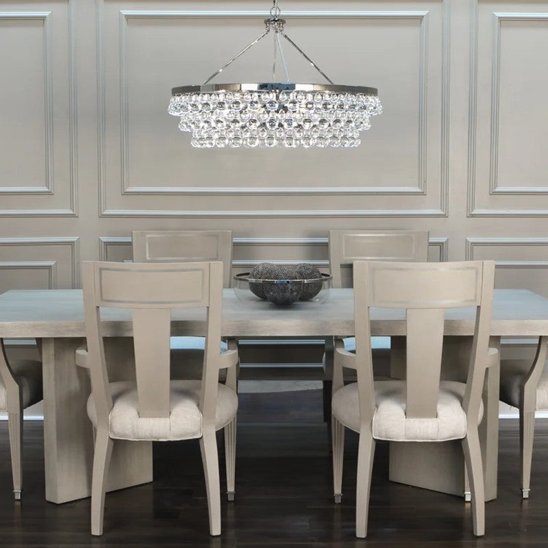 Abe Waterdrop Crystal Round Chandelier 35"