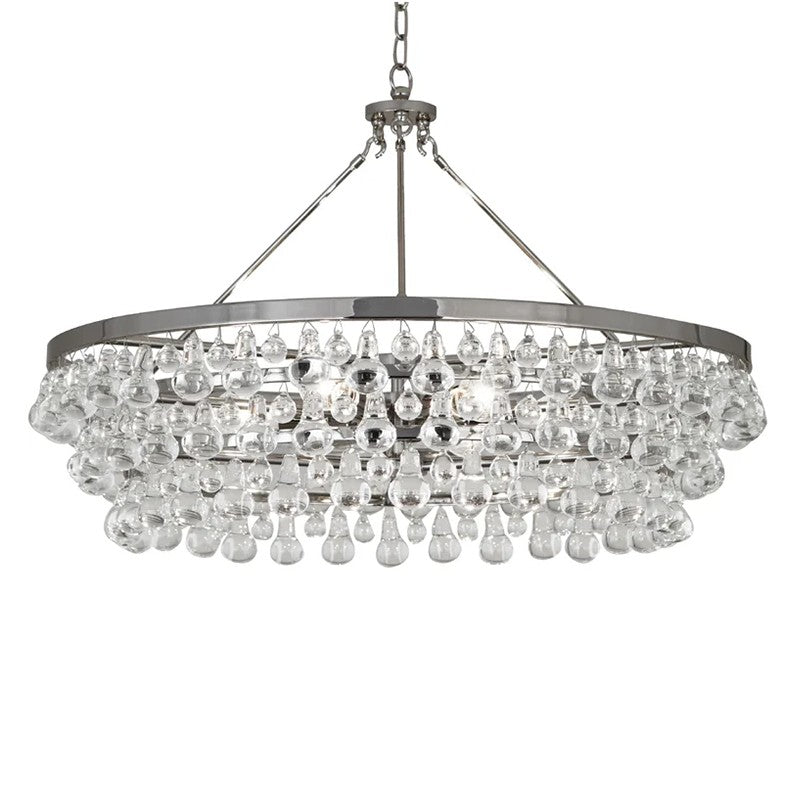 Abe Waterdrop Crystal Round Chandelier 35"