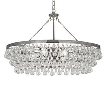 Abe Waterdrop Crystal Round Chandelier 35"