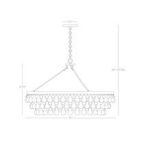 Abe Waterdrop Crystal Round Chandelier 35"