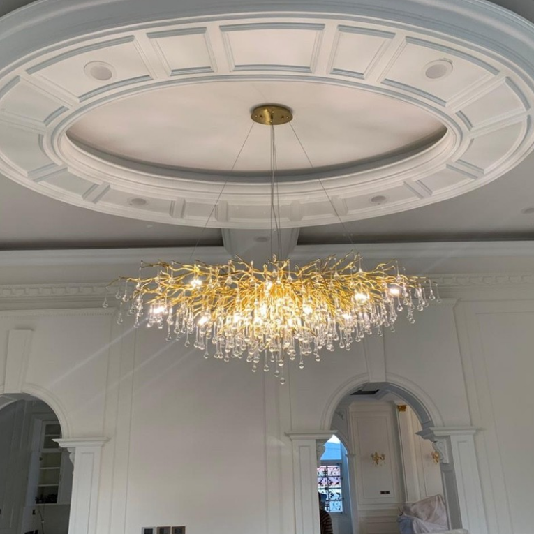Raindrop Crystal Stunning Tree Branch Crystal Chandelier For Living Dining Room