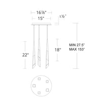 Solitude Round LED Multi Chandelier