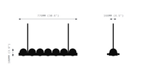 Cervine Quartz Stone Ouranos II Linear Chandelier