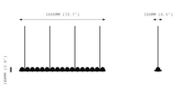Cervine Quartz Stone Ouranos II Linear Chandelier
