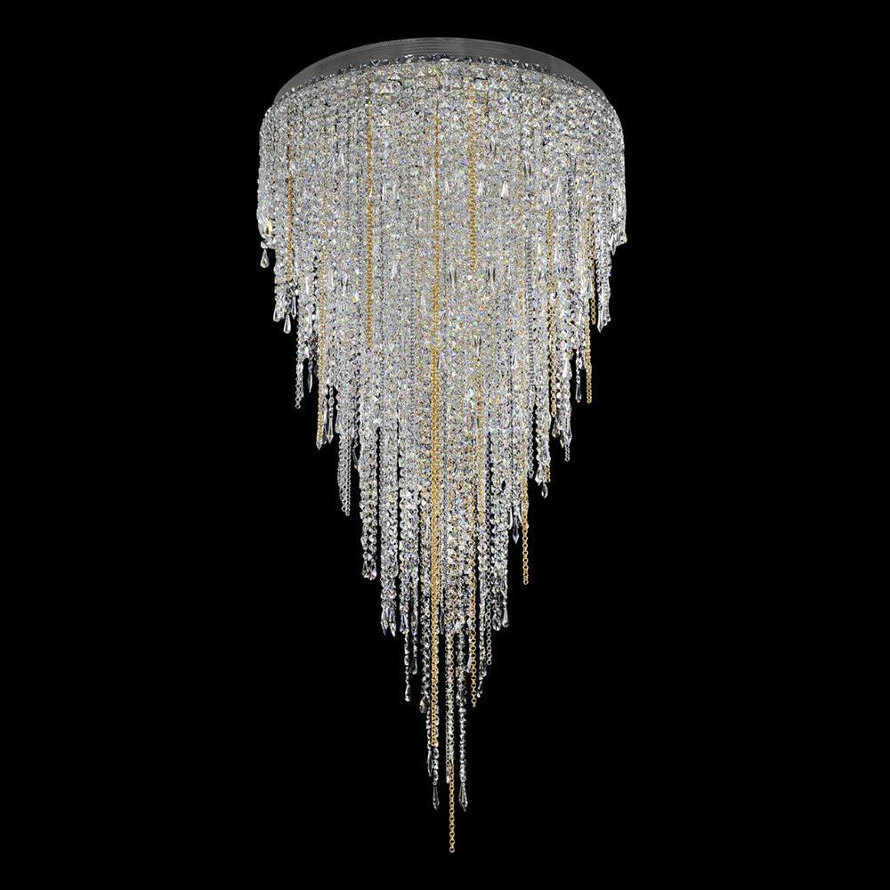 Modern Light Luxury Crystal Tassel Chandelier for Staircase/Living Room Secondary image