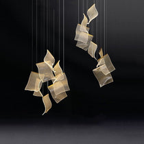 Sheets Chandelier (Round Ceiling Mount)