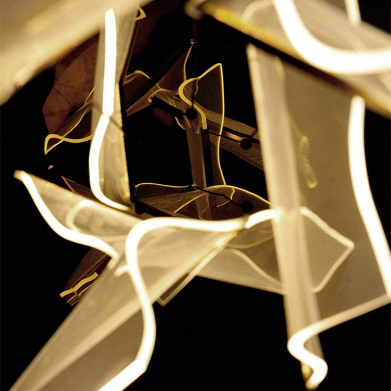 Sheets Chandelier (Round Ceiling Mount)