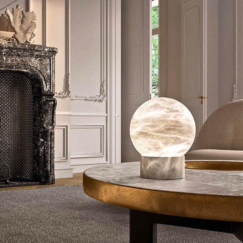 Wenny Round Alabaster Table Lamp Main image