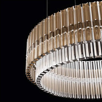 NOVRA SMOKED GLASS DRUM CHANDELIER 27.6" 35.4" 43.3"D