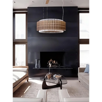 NOVRA SMOKED GLASS DRUM CHANDELIER 27.6" 35.4" 43.3"D