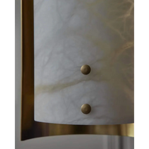 AUREA SPANISH ALABASTER ROUND CHANDELIER 29.5" 38.2"D