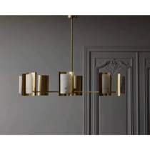 AUREA SPANISH ALABASTER ROUND CHANDELIER 29.5" 38.2"D
