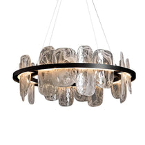 ESSENCE SWIRLED GLASS HALO CHANDELIER 23.6" 31.5" 39.4"D